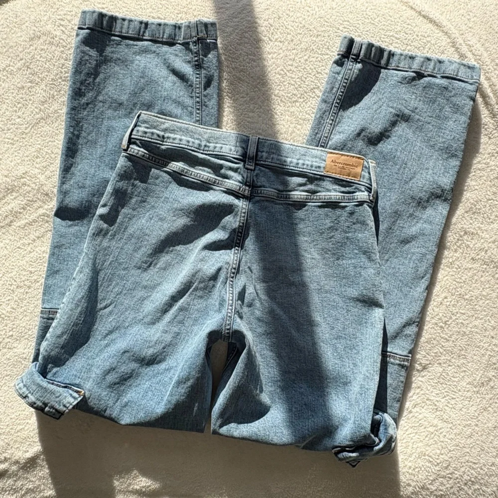 Abercrombie Kids High Rise Wide Leg Cargo Jeans